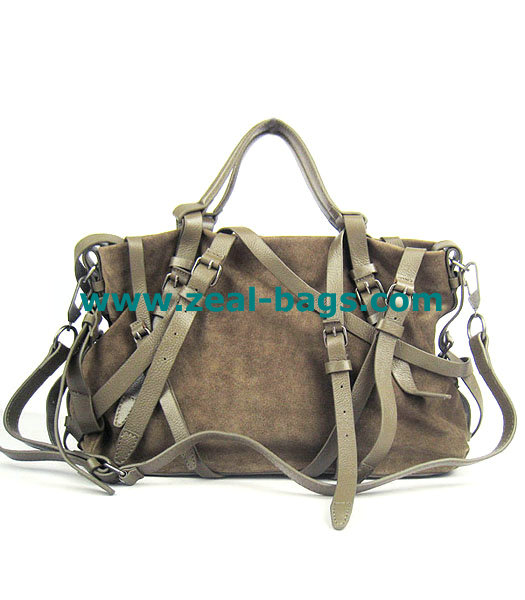 AAA Replica Alexander Wang khaki Calfskin Leather Shoulder Tote Bag